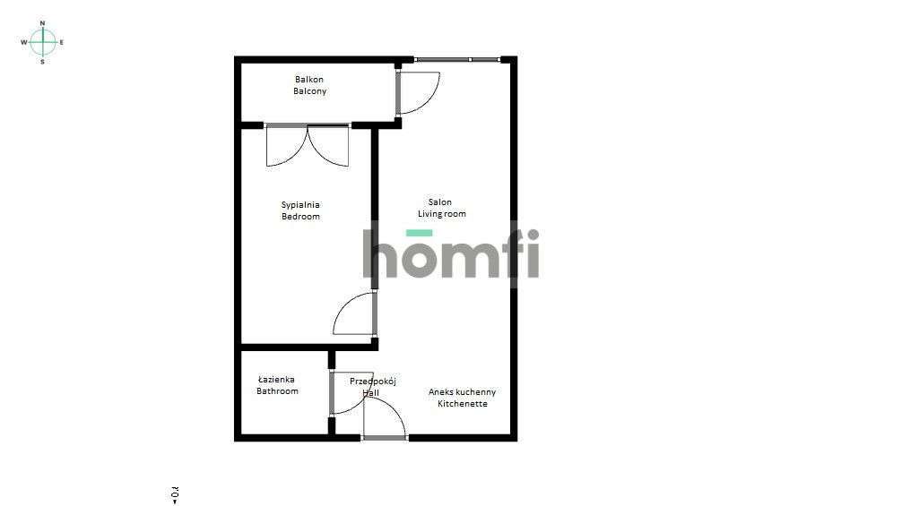 2 rooms apartment close to the city - Apartment - Rent - Wrocław, Śródmieście