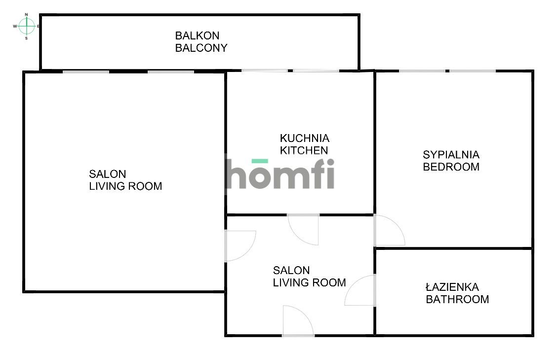 2 rooms with balcony / Tęczowa / Centrum - Apartment - Rent - Wrocław, Stare Miasto