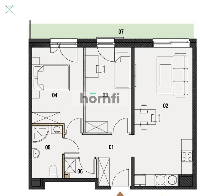 Funkcjonalne 3-pokojowe mieszkanie z ogródkiem w kameralnym budynku - Mieszkanie - Sprzedaż - Wielicki, Niepołomice