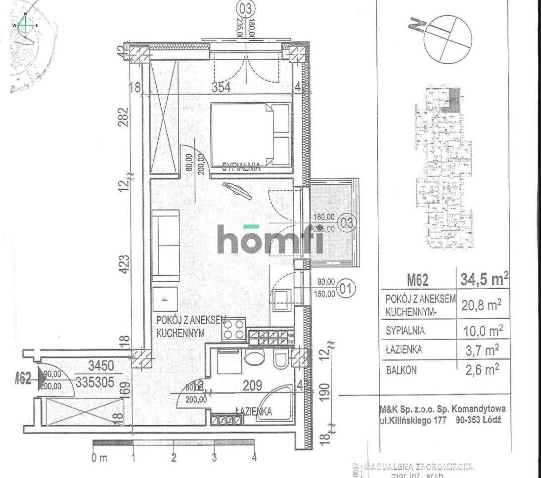 Nowoczesne mieszkanie 2-pok. w centrum Łodzi - Mieszkanie - Wynajem - Łódź, Widzew