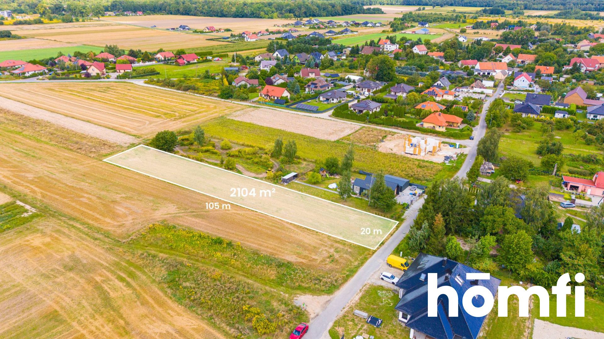 Duża działka budowlana w Zachowicach z gotowym projektem - Działka - Sprzedaż - Wrocławski, Kąty Wrocławskie / Zachowice