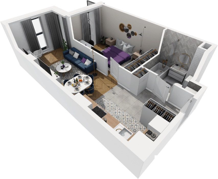 Modern 42.77 m² apartment for sale - Apartment - Sale - Gdańsk, Siedlce