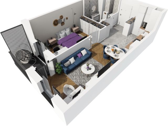 Modern 42.77 m² apartment for sale - Apartment - Sale - Gdańsk, Siedlce