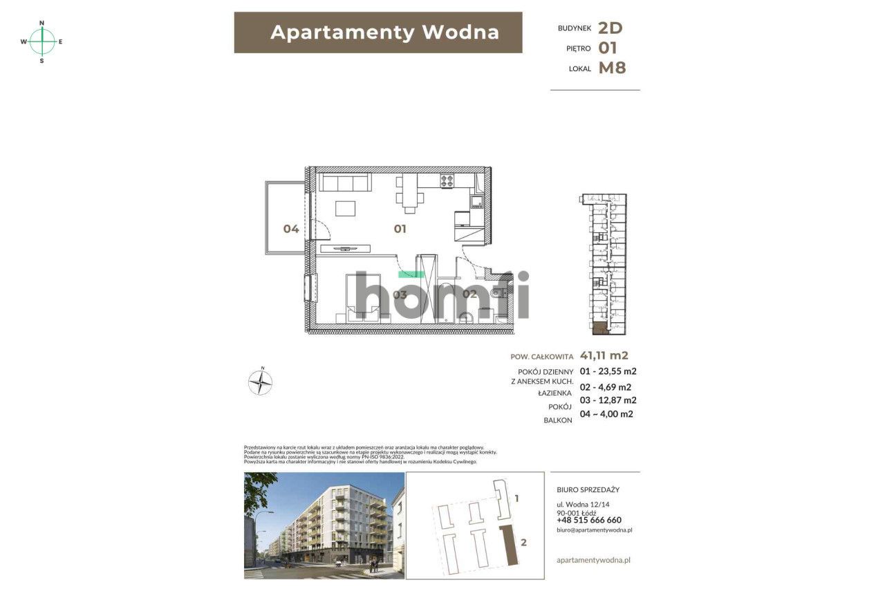 2-room apartment in the center of Łódź! Apartamenty Wodna - Квартира - Продаж - Łódź