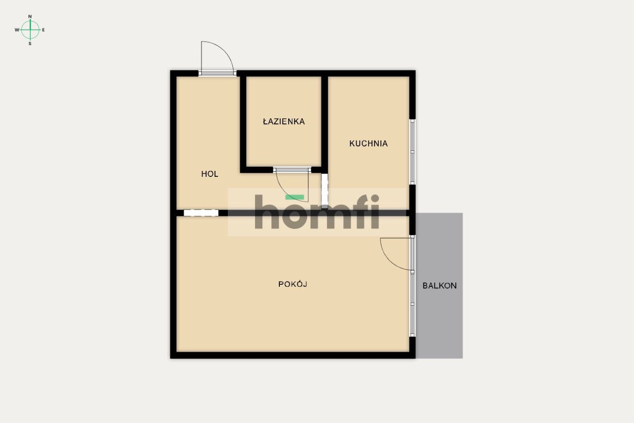 Kawalerka 41,7 m2 blisko dworca Łódź Fabryczna - Mieszkanie - Wynajem - Łódź, Widzew
