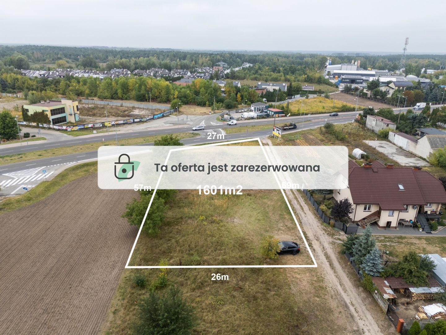 Plot for single-family housing or services - Ділянка - Продаж - Radom, Rajec Szlachecki