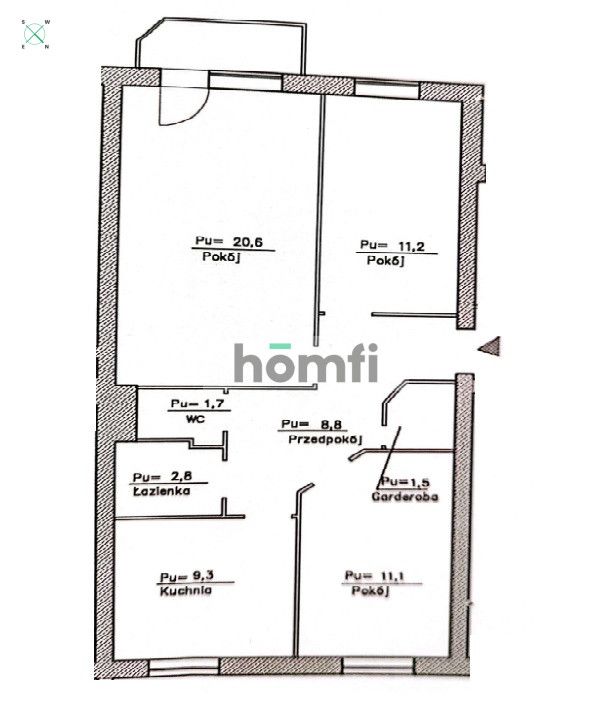67 m2 3-pokoje + kuchnia, garderoba + piwnica Maślice - Mieszkanie - Sprzedaż - Wrocław, Fabryczna / Maślice