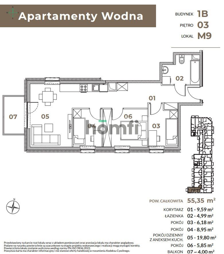 Family-Friendly Apartment – 4 Rooms, 55 m², Great Location - Apartment - Sale - Łódź, Widzew