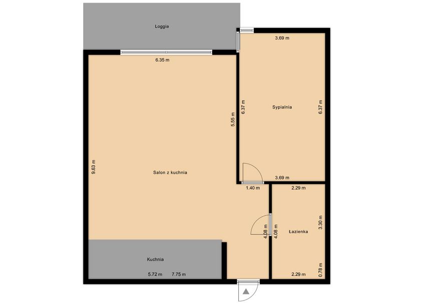 Lokal dwupokojowy dla singla - Wilanów - Mieszkanie - Wynajem - Warszawa, Wilanów