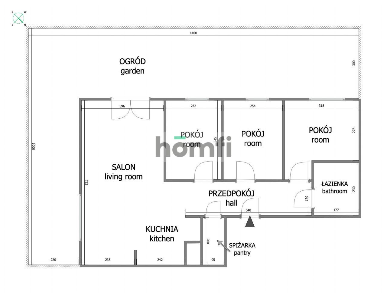 4 pokojowe mieszkanie | ogródek | garaż - Mieszkanie - Sprzedaż - Kraków, Nowa Huta / Czyżyny