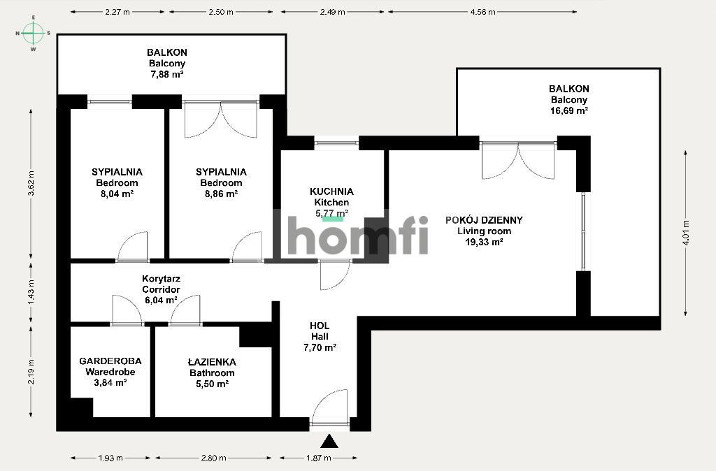 Separate kitchen, 2 balconies, 2 garage spaces - Квартира - Продаж - Kraków, Krowodrza / Bronowice