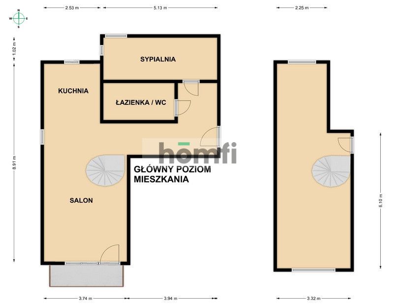 Rzadkość! 2-poziomowe mieszkanie, 2 wejścia - Mieszkanie - Sprzedaż - Częstochowa, Tysiąclecie
