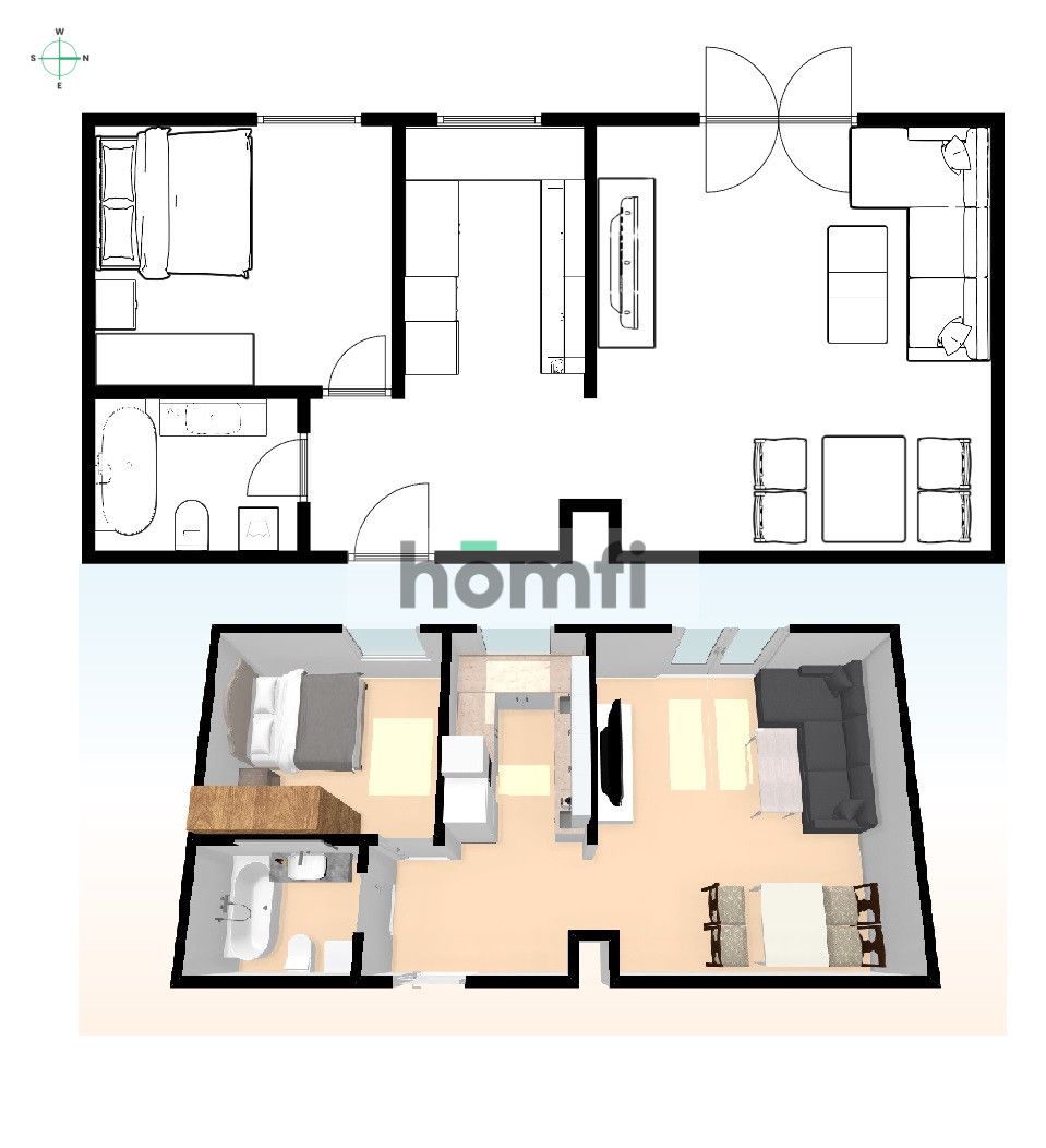 2pok 50m2 Browar Gdański Wrzeszcz, z garażem - Mieszkanie - Wynajem - Gdańsk, Wrzeszcz Dolny