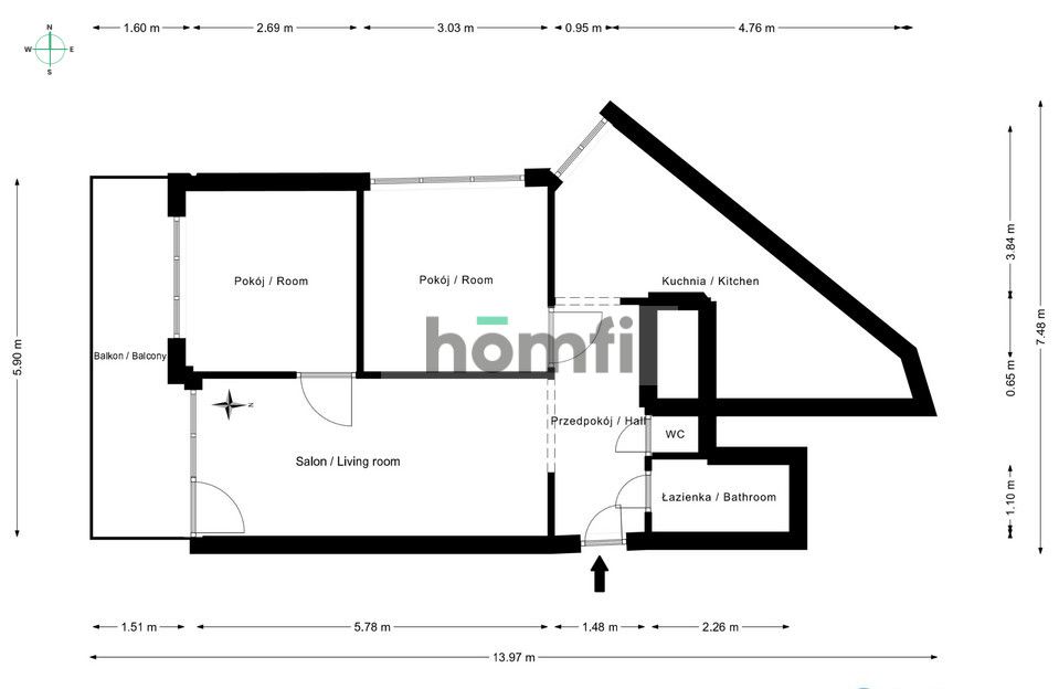 Osiedle Gwiazdy | 3 pokoje | Doskonała lokalizacja - Mieszkanie - Wynajem - Katowice, Dąbrówka Mała