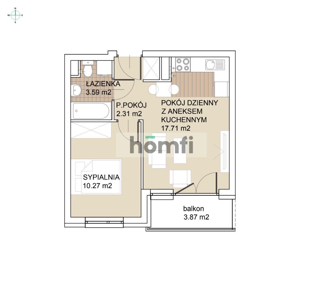 Nowe mieszkanie 2 pokoje z balkonem Tęczowa - Mieszkanie - Sprzedaż - Wrocław, Stare Miasto