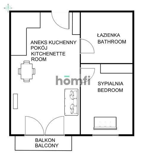 apartment in Gdańsk in the Chełm district, 2 rooms, new for rent, above-ground parking space - Apartment - Rent - Gdańsk, Chełm