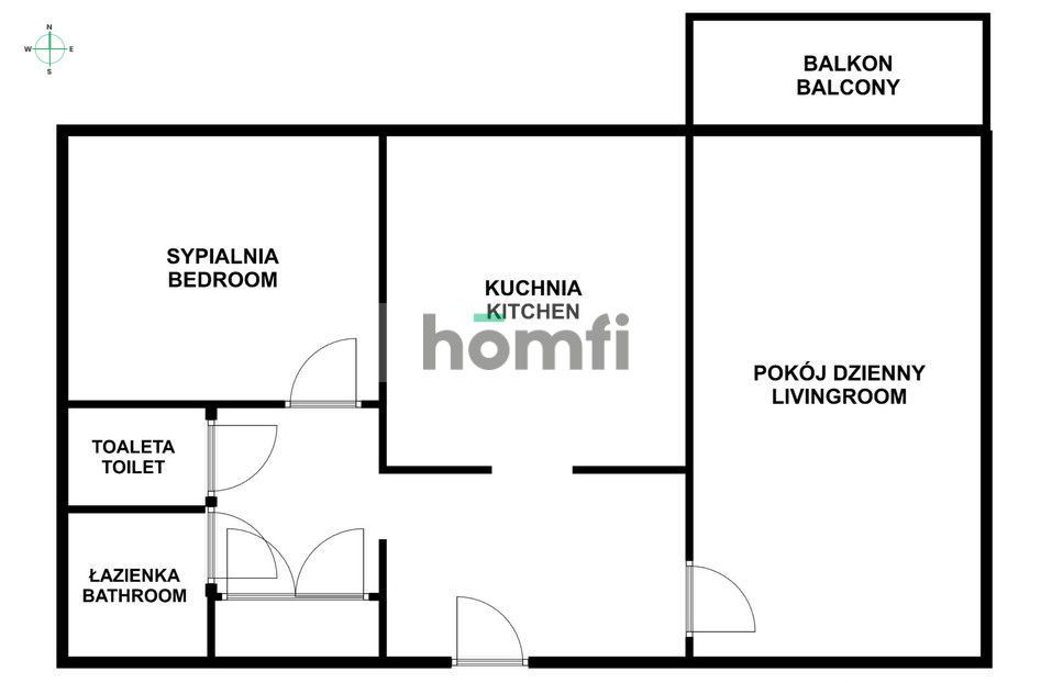 2-room apartment | Air conditioning, balcony - Квартира - Оренда - Wrocław, Fabryczna / Gądów Mały