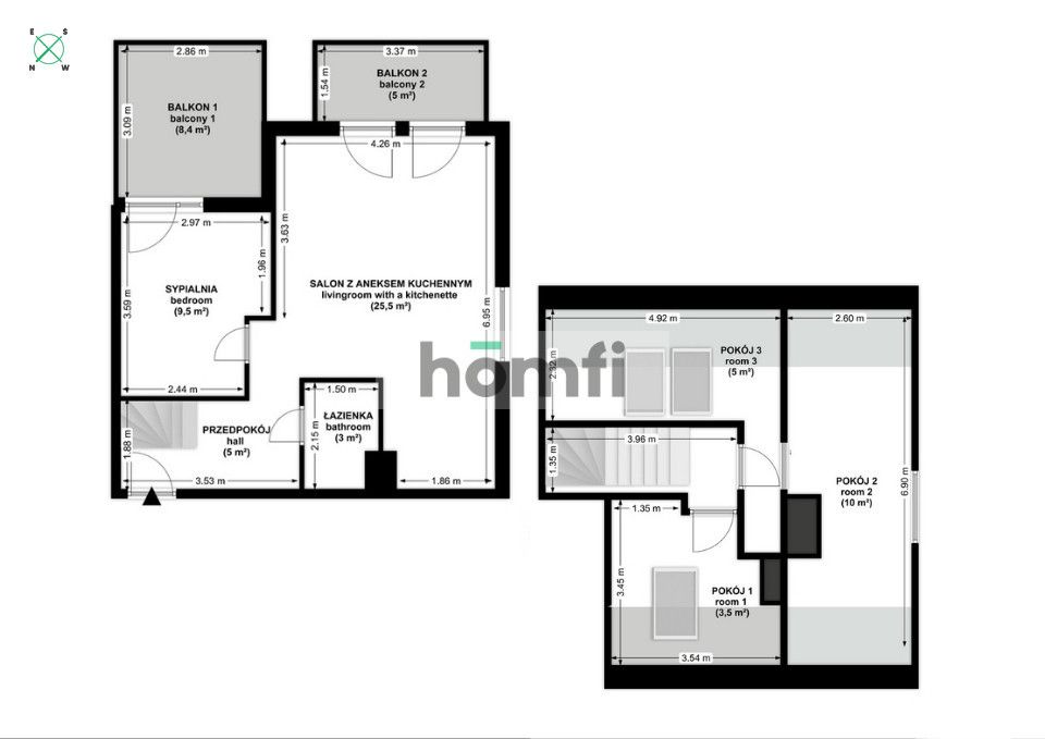 5 Rooms | 2 Levels | 2 Balconies | Intimate Estate | Kraków, Morcinka - Квартира - Продаж - Kraków, Wzgórza Krzesławickie
