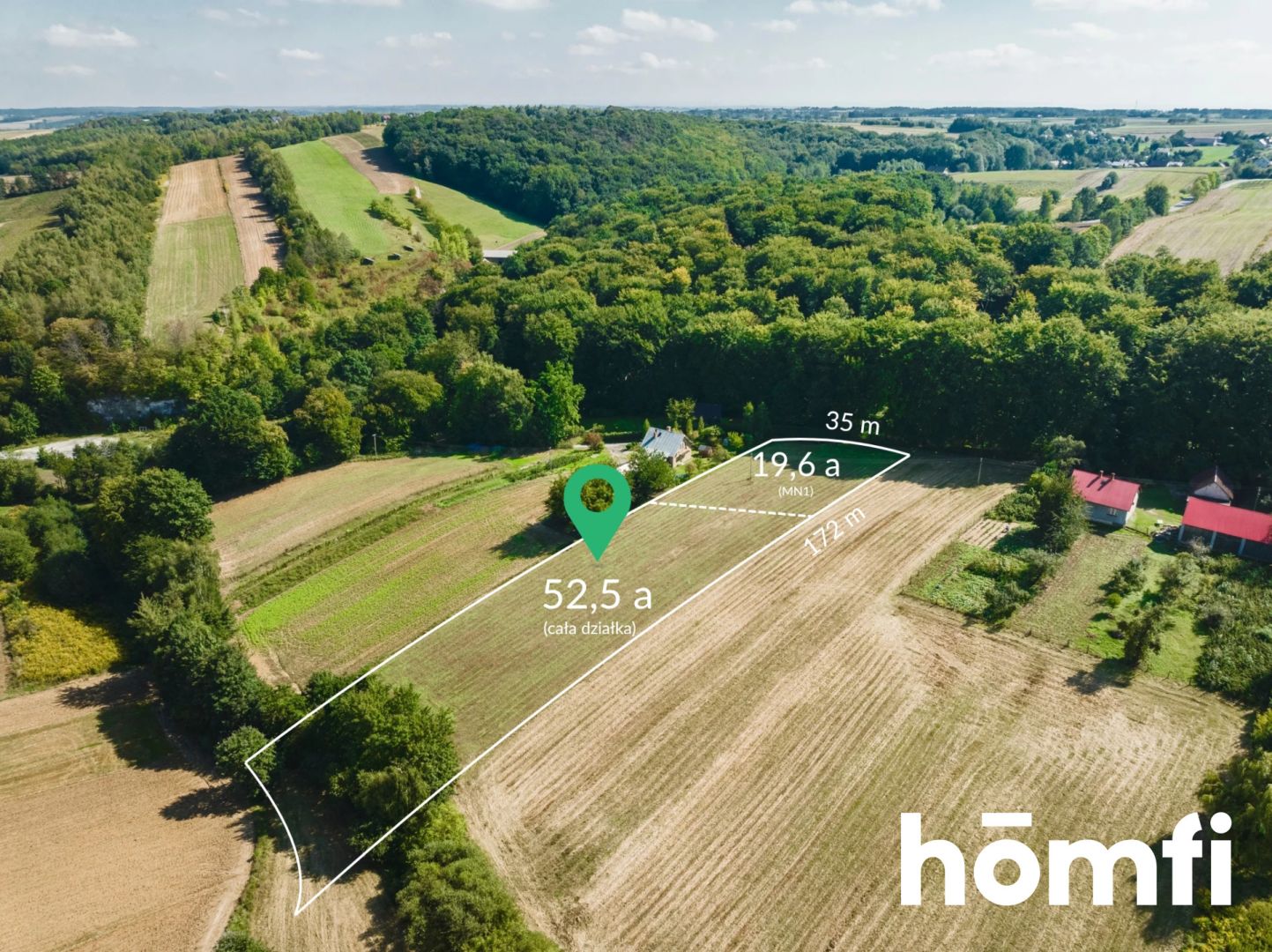 52,5 ara | budowlana | pod lasem | Przybysławice, gm. Skała - Działka - Sprzedaż - Krakowski, Skała / Przybysławice