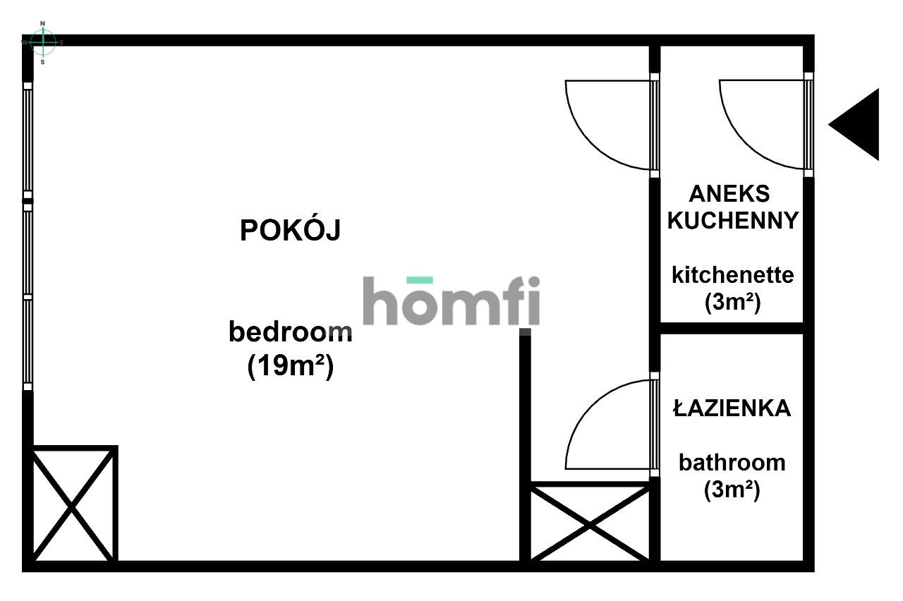 Aleja Pokoju / Widok, 24m²: studio | Mogilskie, Pepsico, UBS, EPAM, Fabryczna - Apartment - Rent - Kraków, Śródmieście / Dąbie