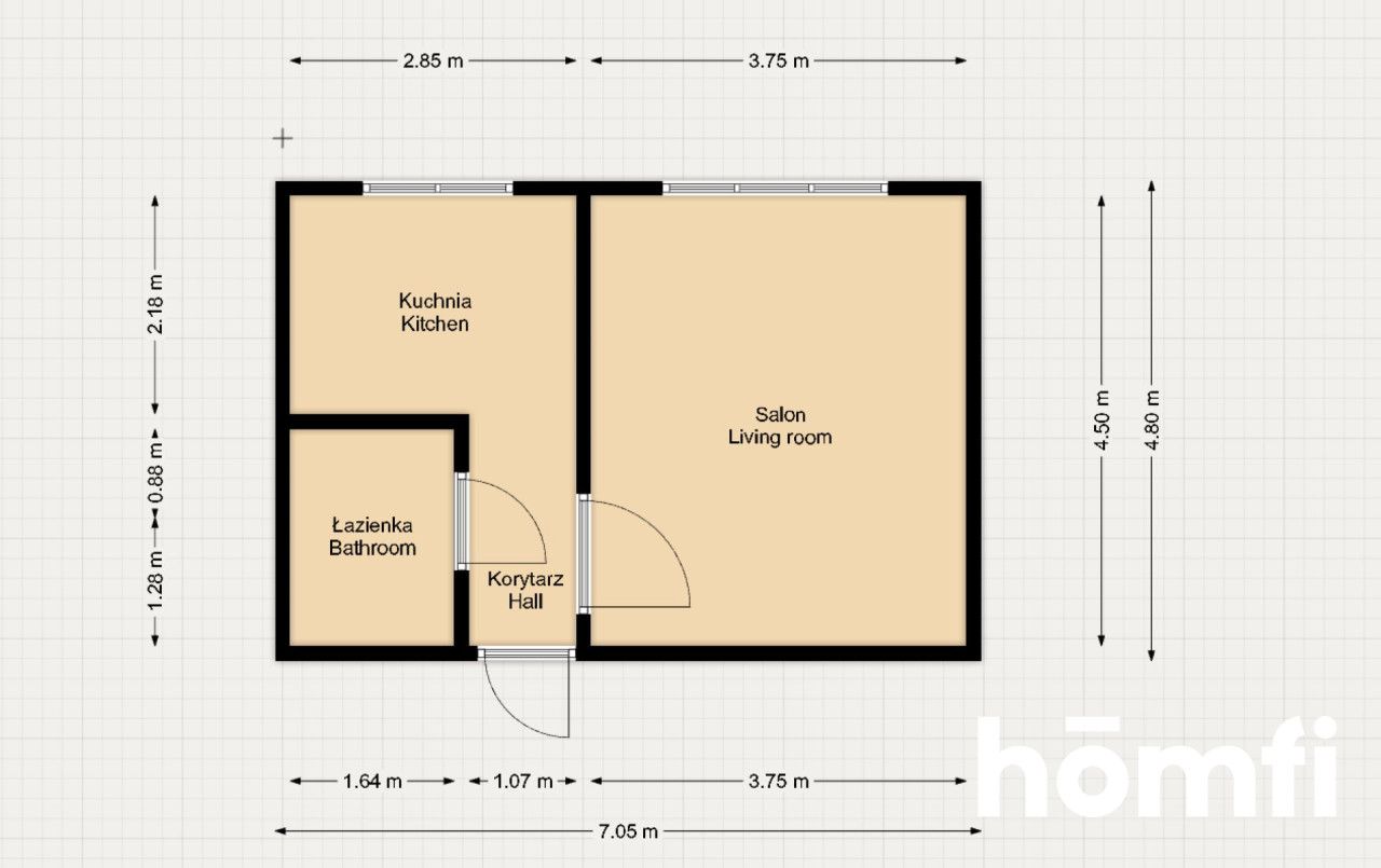 Functional studio apartment in Radom, Gołębiów - Квартира - Оренда - Radom, Gołębiów I