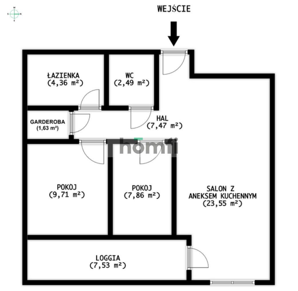 Nowe 3 pokojowe mieszkanie z garażem i balkonem | Rzeszów, 57 m² - Mieszkanie - Sprzedaż - Rzeszów, Drabinianka