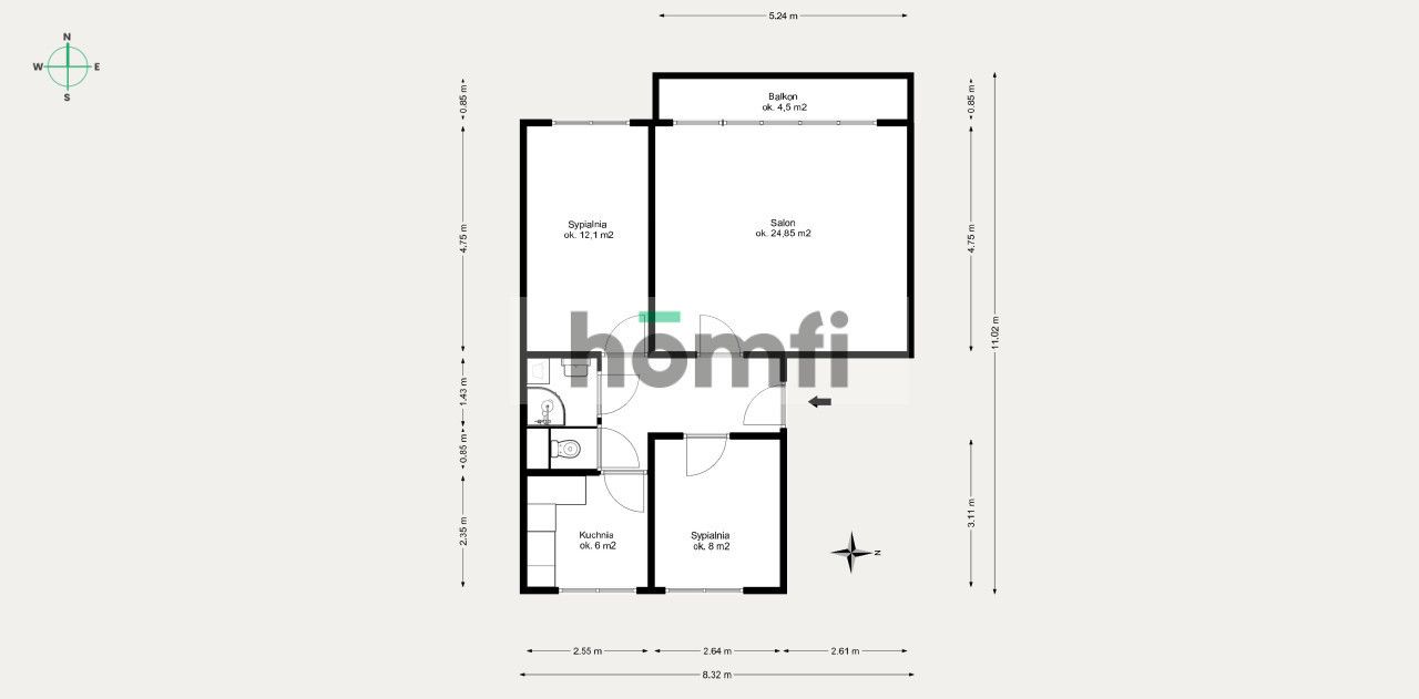 3-pokojowe mieszkanie na sprzedaż | Niepodległości | Chrzanów - Mieszkanie - Sprzedaż - Chrzanowski, Chrzanów