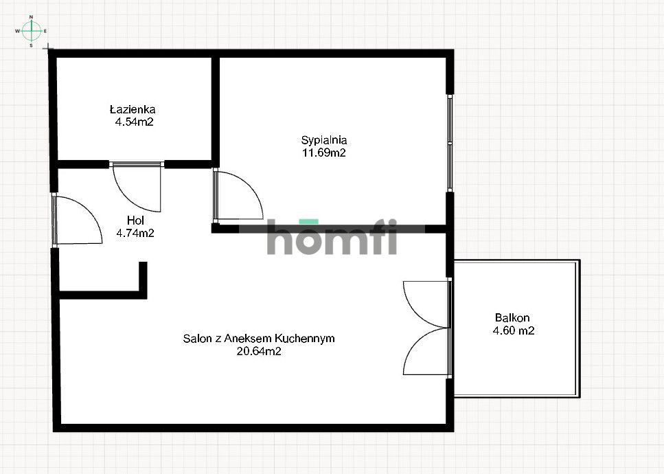 Przestronne 2-pok. z balkonem - Niepołomicka - Mieszkanie - Wynajem - Gdańsk, Łostowice