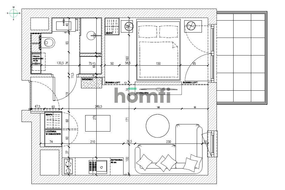 Stylish 30 m² plus balcony, next to Elektrykow - Żurawie I - Квартира - Оренда - Gdańsk, Śródmieście
