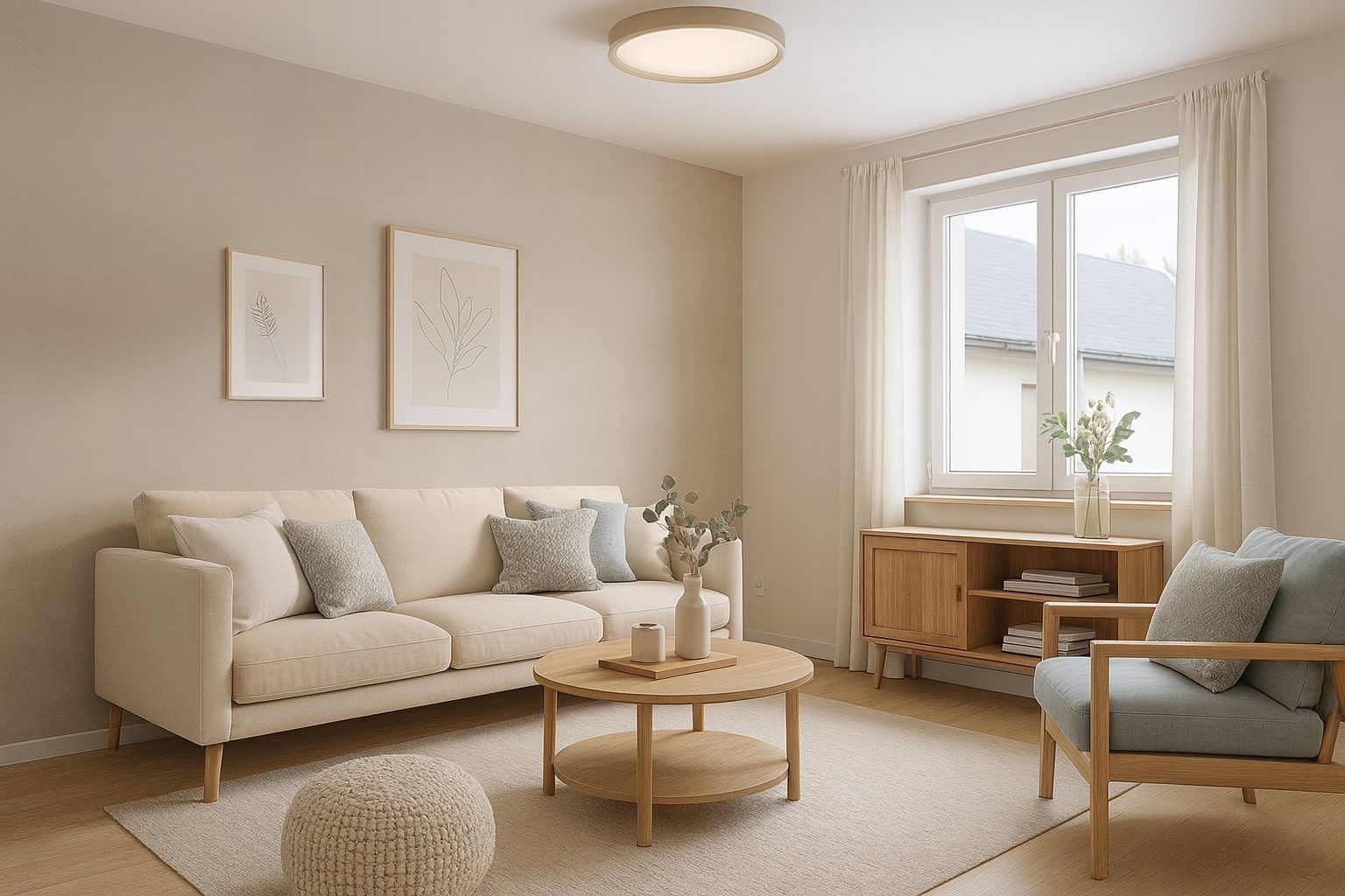 Detached house with a garage on a 1500m2 plot - House - Sale - Toruński, Obrowo / Kawęczyn