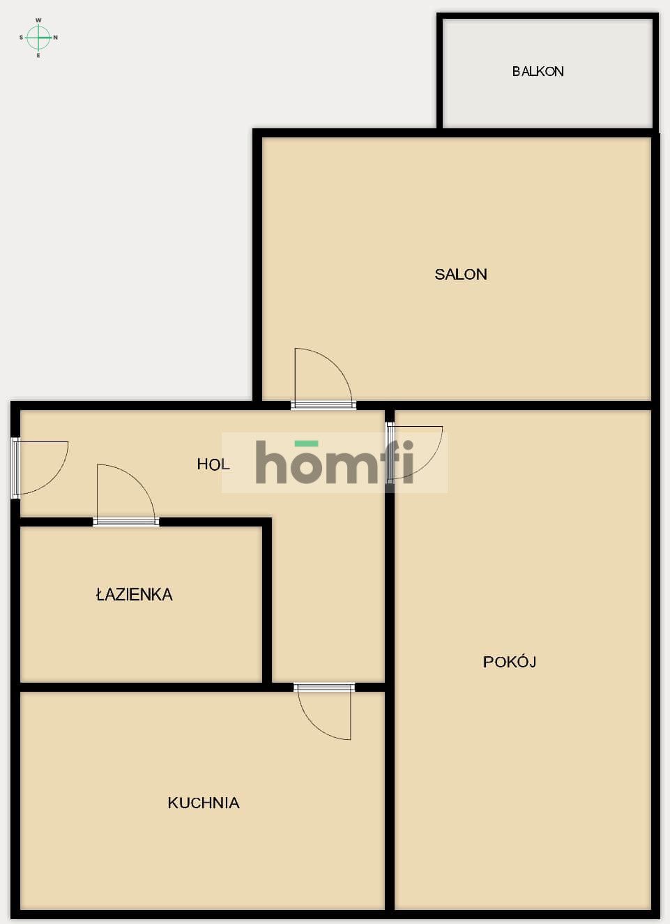 47.4 m² | STR. STAFFA - CENTER | BASEMENT | BALCONY - Квартира - Продаж - Mielecki, Mielec