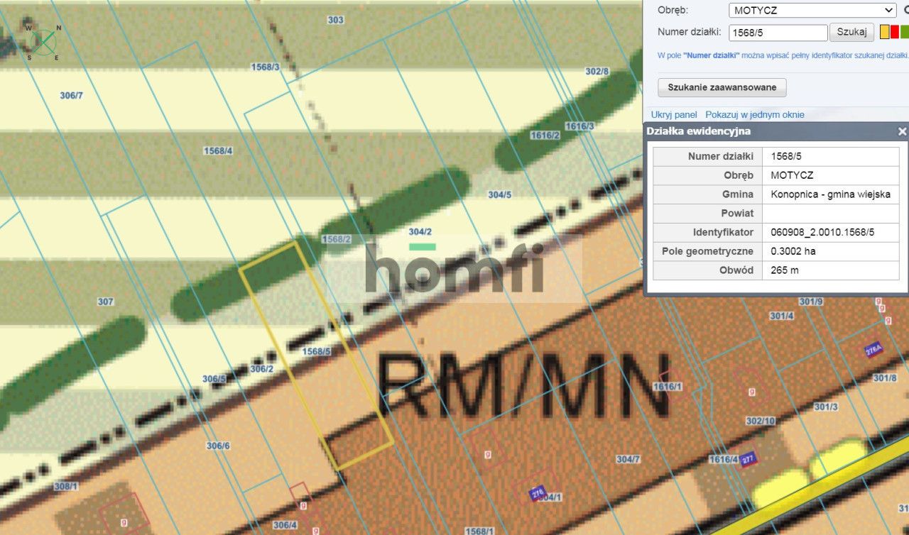 DZIAŁKA W MOTYCZU Z WYDANYMI WARUNKAMI ZABUDOWY - Działka - Sprzedaż - Lubelski, Konopnica / Motycz