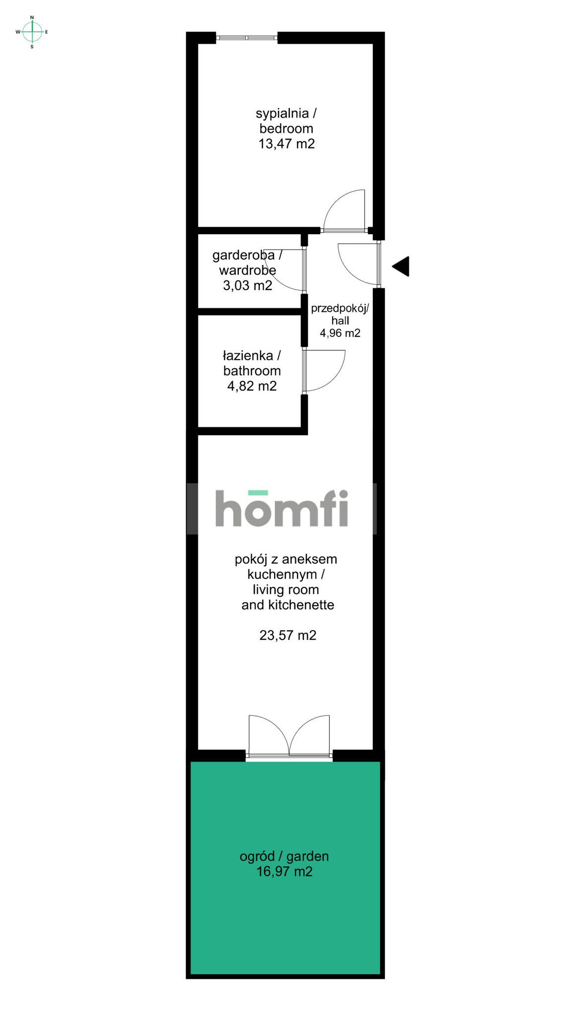 2-pokojowe mieszkanie | parter | taras, ogródek - Mieszkanie - Sprzedaż - Kraków, Podgórze / Dębniki