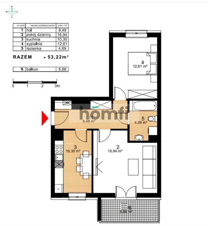 For sale 2-room apartment, in Projektant district, Rzeszów - Apartment - Sale - Rzeszów, Franciszka Kotuli