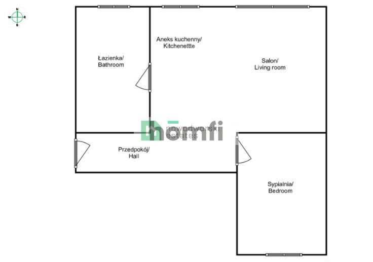 2 rooms spacious apartment / green viwe / 100 m2 garden - Apartment - Sale - Wrocław, Psie Pole / Kowale