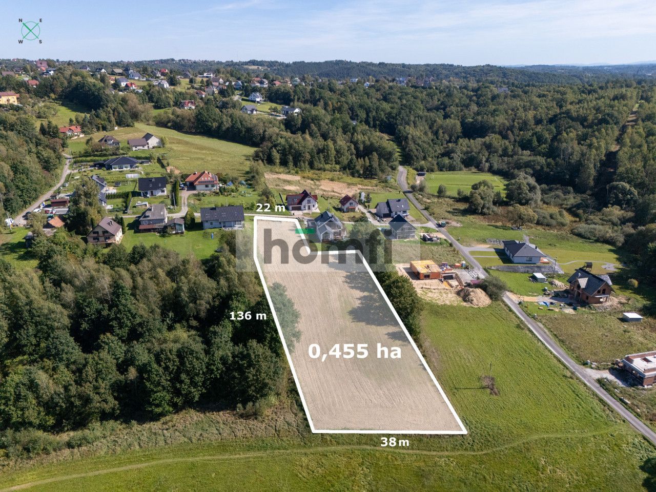 A scenic plot of land next to a forest and meadows - Plot - Sale - Krakowski, Świątniki Górne / Olszowice