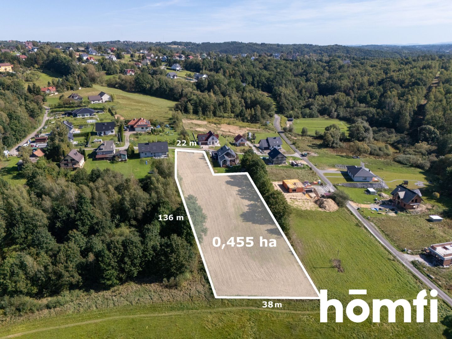 A scenic plot of land next to a forest and meadows - Ділянка - Продаж - Krakowski, Świątniki Górne / Olszowice