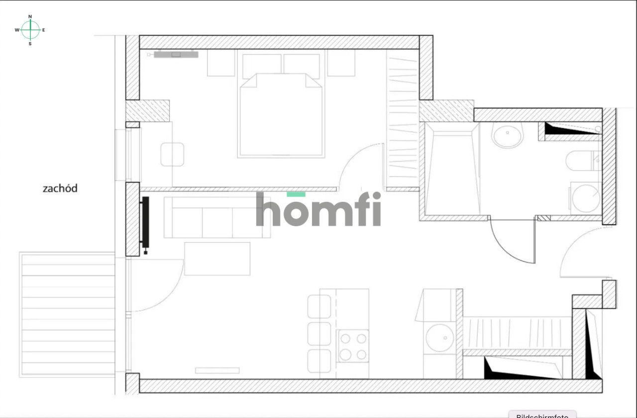 Dwupokojowe mieszkanie z balkonem przy Magnolii - Mieszkanie - Wynajem - Wrocław, Fabryczna