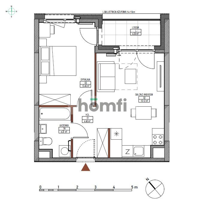 Stylowe 2-pok. z loggią, obok Elektryków, Żurawie - Mieszkanie - Wynajem - Gdańsk, Śródmieście