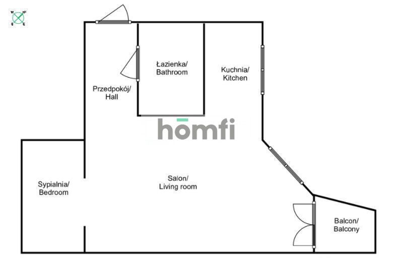 Osobna sypialnia / jasne / wysokie sufity / balkon / po remoncie - Mieszkanie - Sprzedaż - Wrocław, Śródmieście / Nadodrze