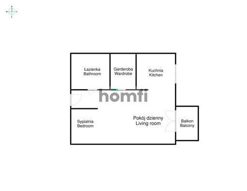 Comfortable studio with wardrobe and parking in the center Tęczowa Street - Квартира - Оренда - Wrocław, Stare Miasto