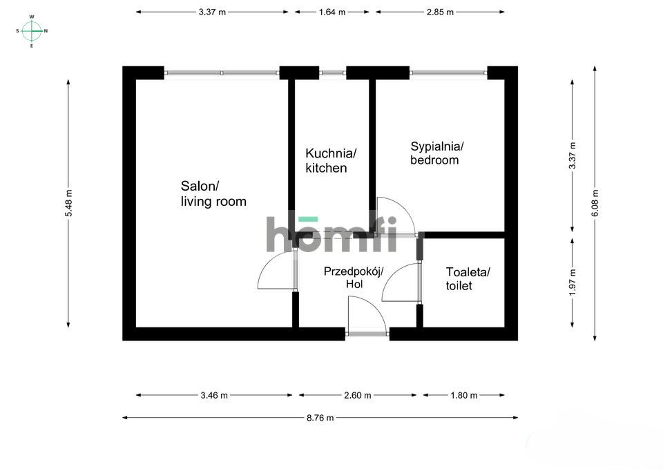 2 POKOJE | OS. BESKIDZKIE | DUŻY BALKON - Mieszkanie - Sprzedaż - Bielsko-Biała, Aleksandrowice