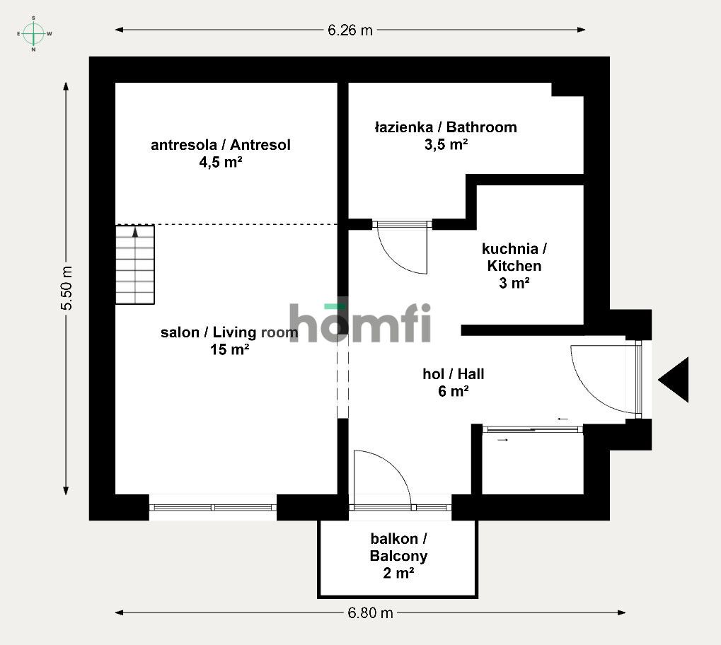A quiet studio with a mezzanine in Kazimierz - Apartment - Rent - Kraków, Śródmieście / Kazimierz