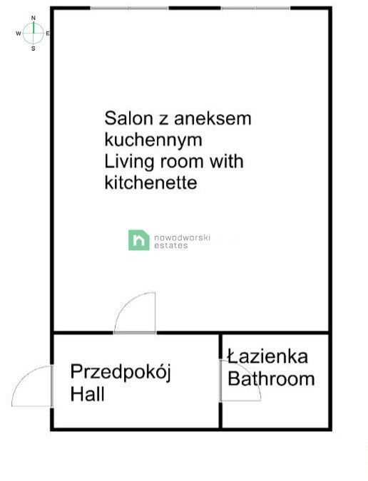 Modern 25m² studio in the center of Kazimierz - Apartment - Rent - Kraków, Śródmieście / Kazimierz