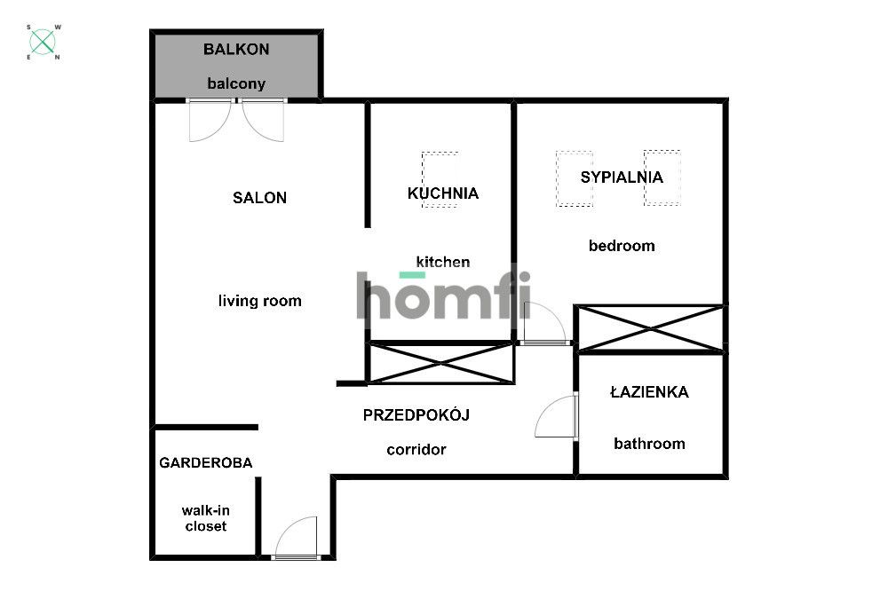 Ruczaj, Raciborska, 48m²: beautiful one-bedroom apartment with a walk-in closet | Available from 1.11 - Apartment - Rent - Kraków, Ruczaj