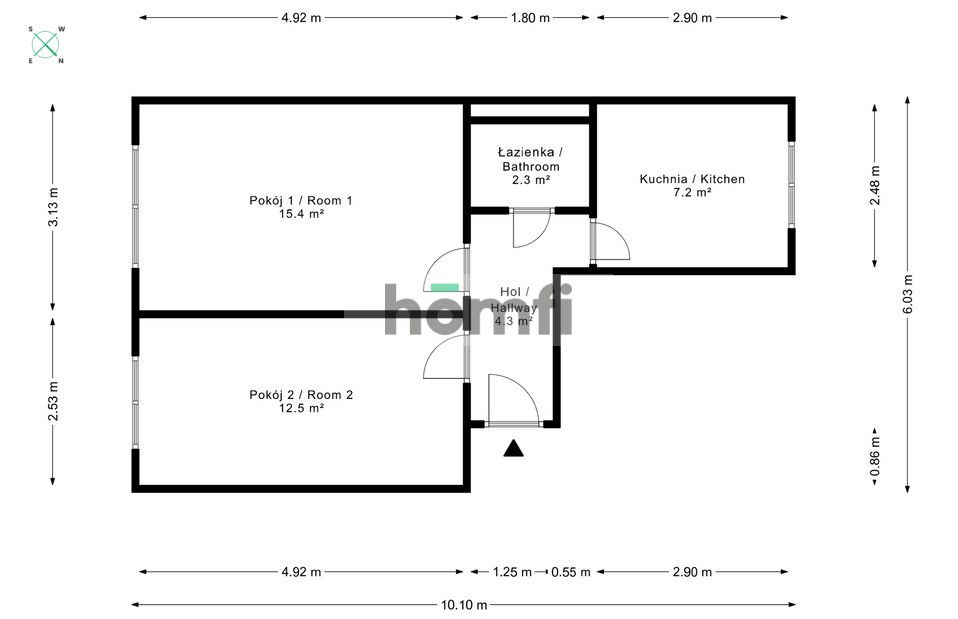 2 pokoje + oddzielna kuchnia / Sępolno - Квартира - Оренда - Wrocław, Śródmieście / Sępolno