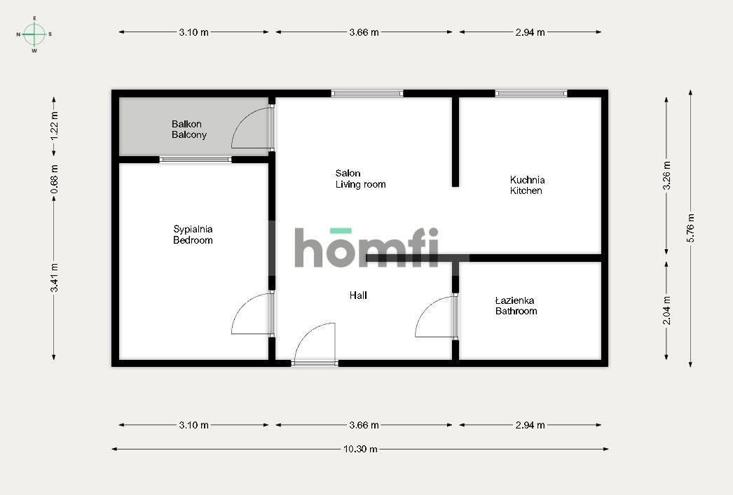 2 pokoje, ul Opolska - Mieszkanie - Wynajem - Wrocław, Krzyki / Księże Małe