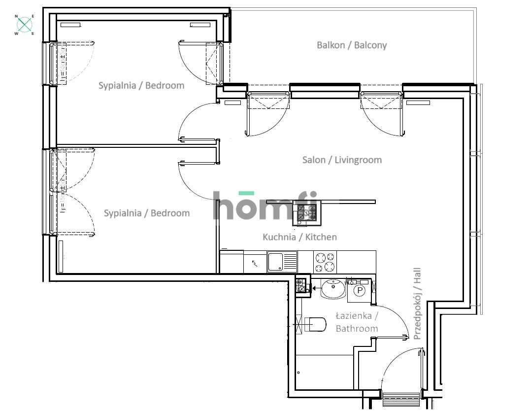 Wyjątkowe 3-pok. z balkonem - Nadmorski Dwór - Mieszkanie - Wynajem - Gdańsk, Brzeźno