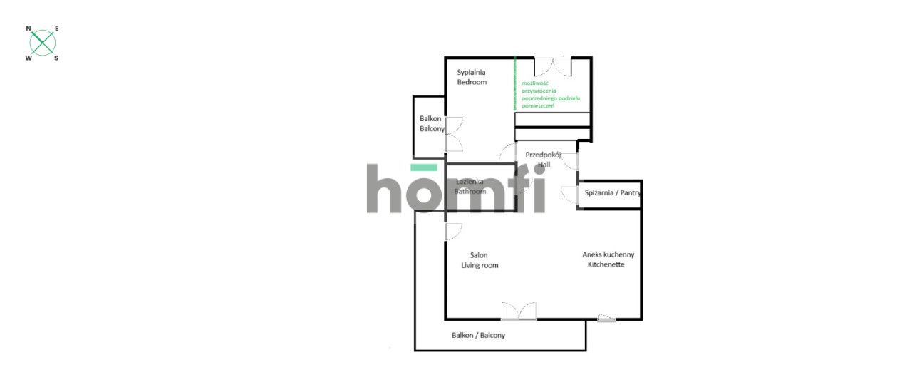 Na sprzedaż apartament z 2 balkonami przy Parku Skowronim - Mieszkanie - Sprzedaż - Wrocław, Krzyki