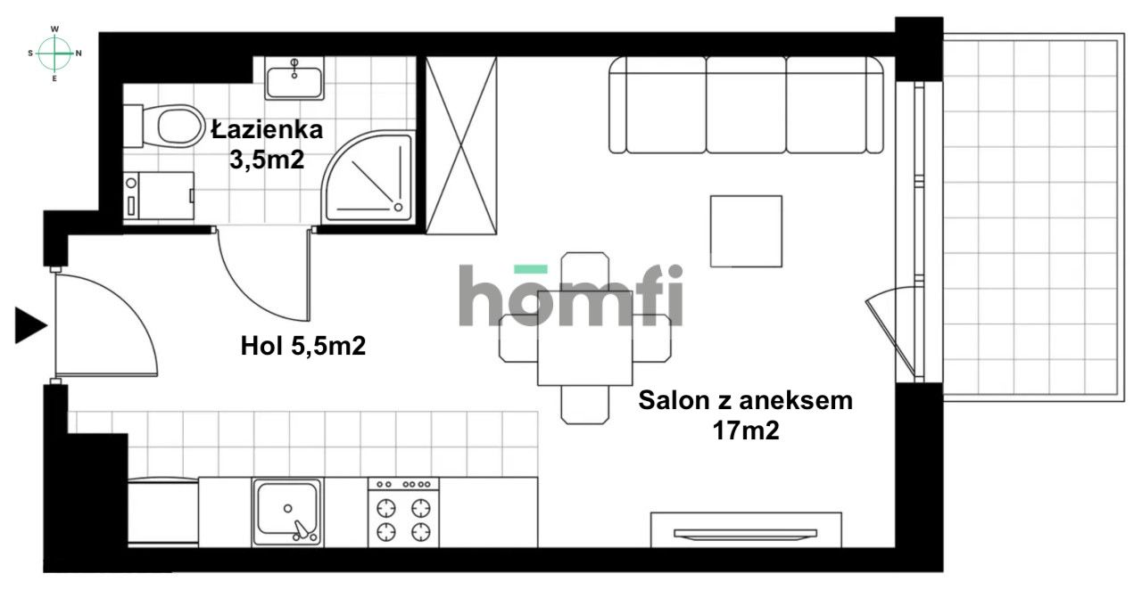 26m2 inwestycyjne, gotowa łazienka podłogi ściany - Mieszkanie - Sprzedaż - Gdańsk, Śródmieście